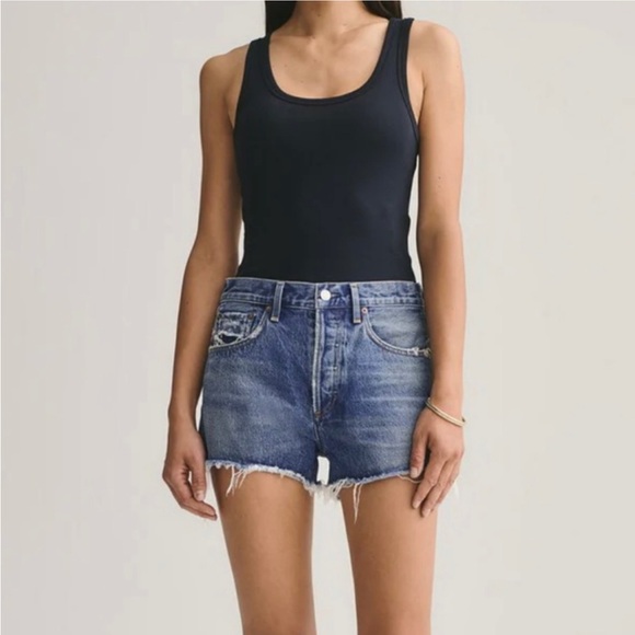 AGOLDE Parker Vintage Cutoff Denim Shorts - Excellent Pre-Loved Condition, 30 - Picture 1 of 16